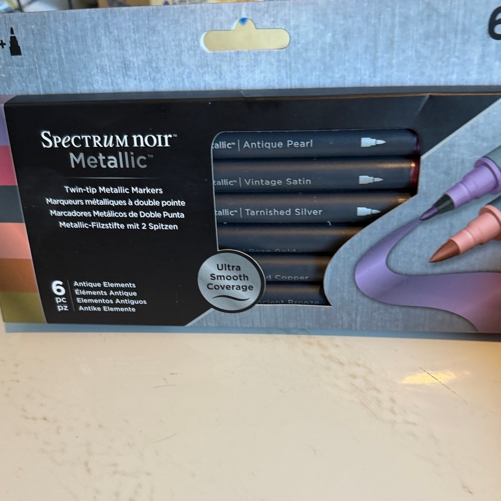 Spectrum Noir Antique Elements Twin-Tip Metallic Markers